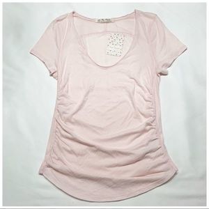 Free People‎ Sonnet Side Gathered Tee Chiffon Cake